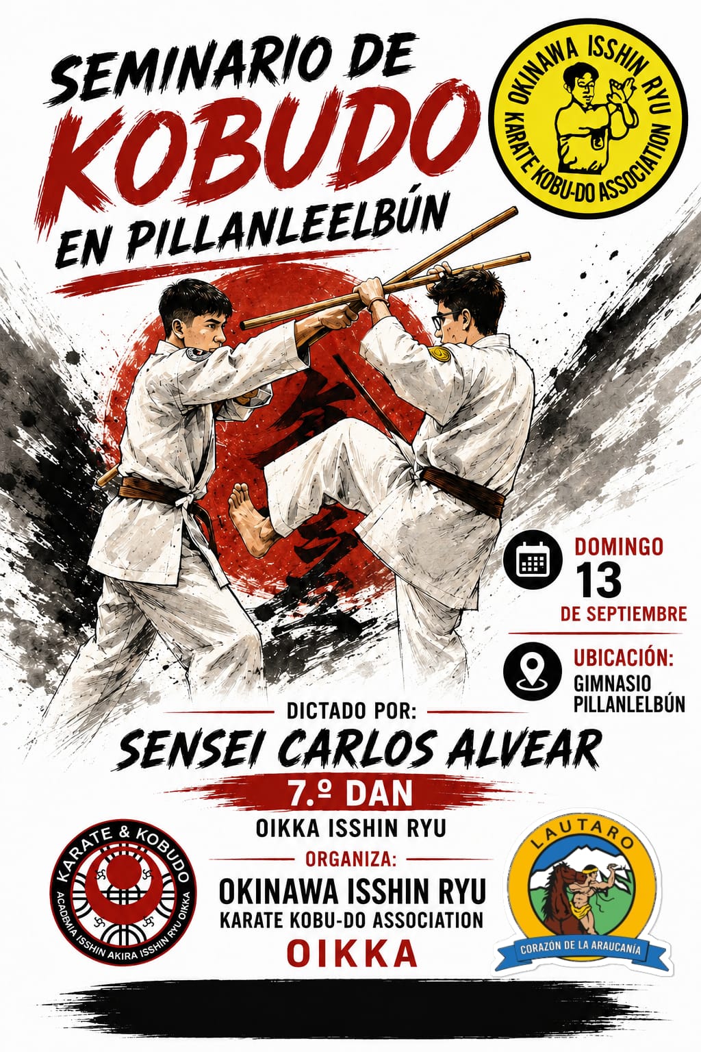 Afiche oficial de SEMINARIO DE KOBUDO OIKKA ISSHIN RYU